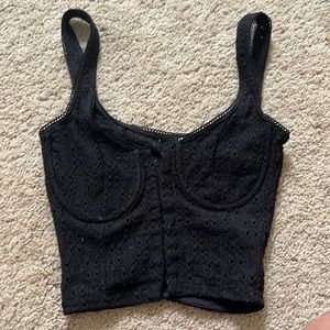Black corset top xxs